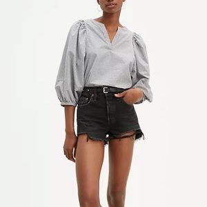 Womens Levis 501 Black Shorts 26